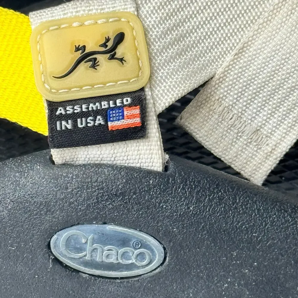 Chaco Z/1 Sandals Men’s M 8 Cream Yellow Vibram Hiking Sport Trail USA Assembled